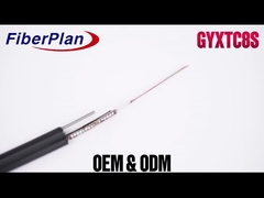 Rysunek 8 Kabel optyczny z oprawą włókna optycznego z pojedynczym wielofunkcyjnym układem 6 rdzenia z drutem stalowym GYXTC8S